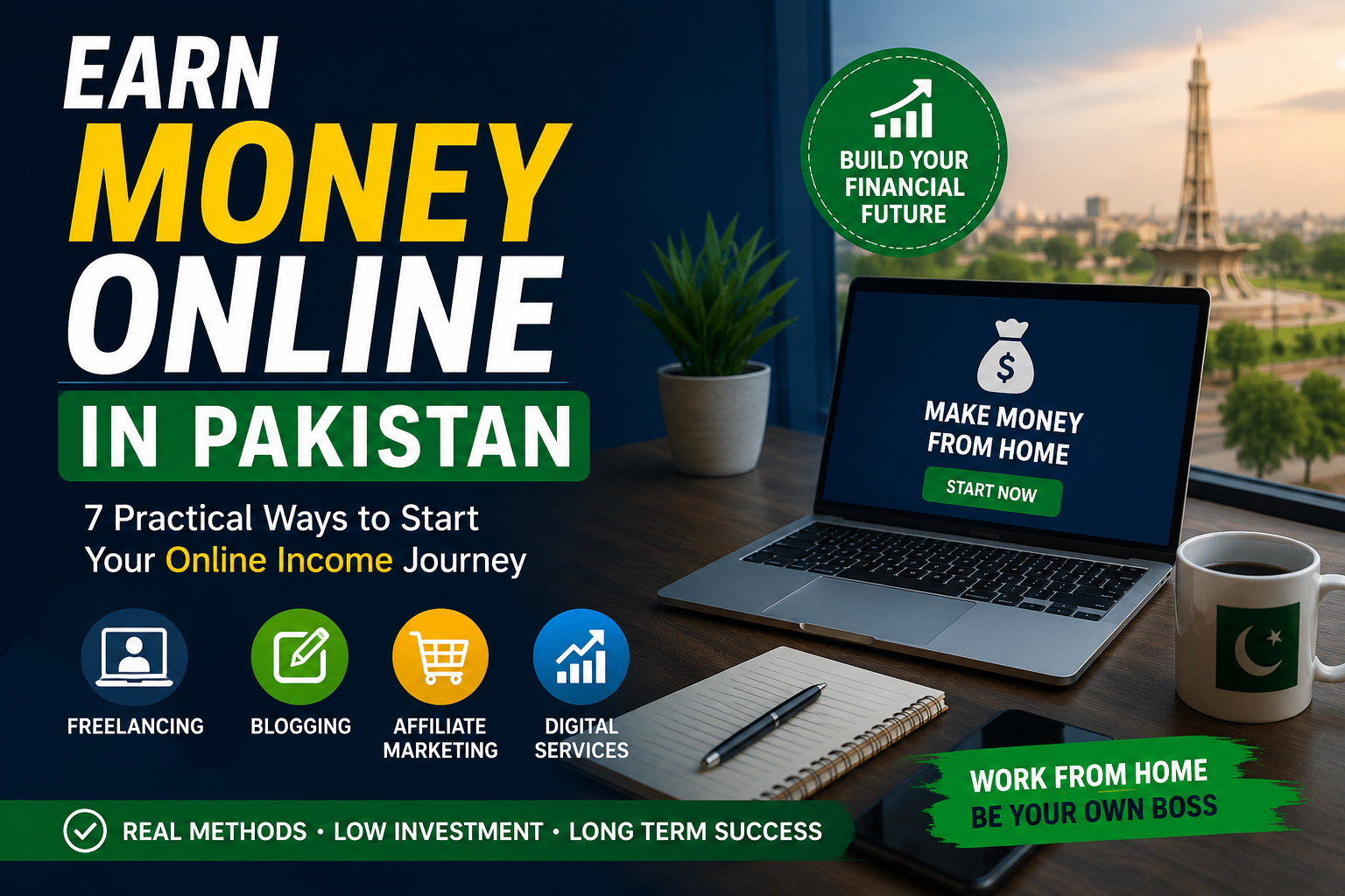 Earn Money Online in Pakistan with Freelancing and Blogging